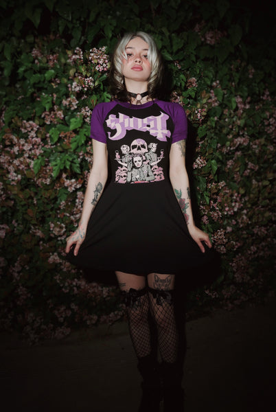 Ghost (Purple Sleeves) Baby Doll Dress