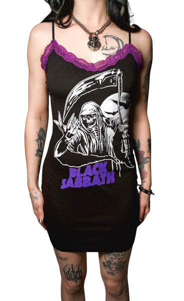 Black Sabbath Lace Strap Dress