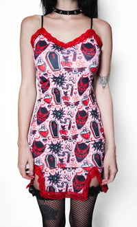 Lover Devil Print Slip Dress