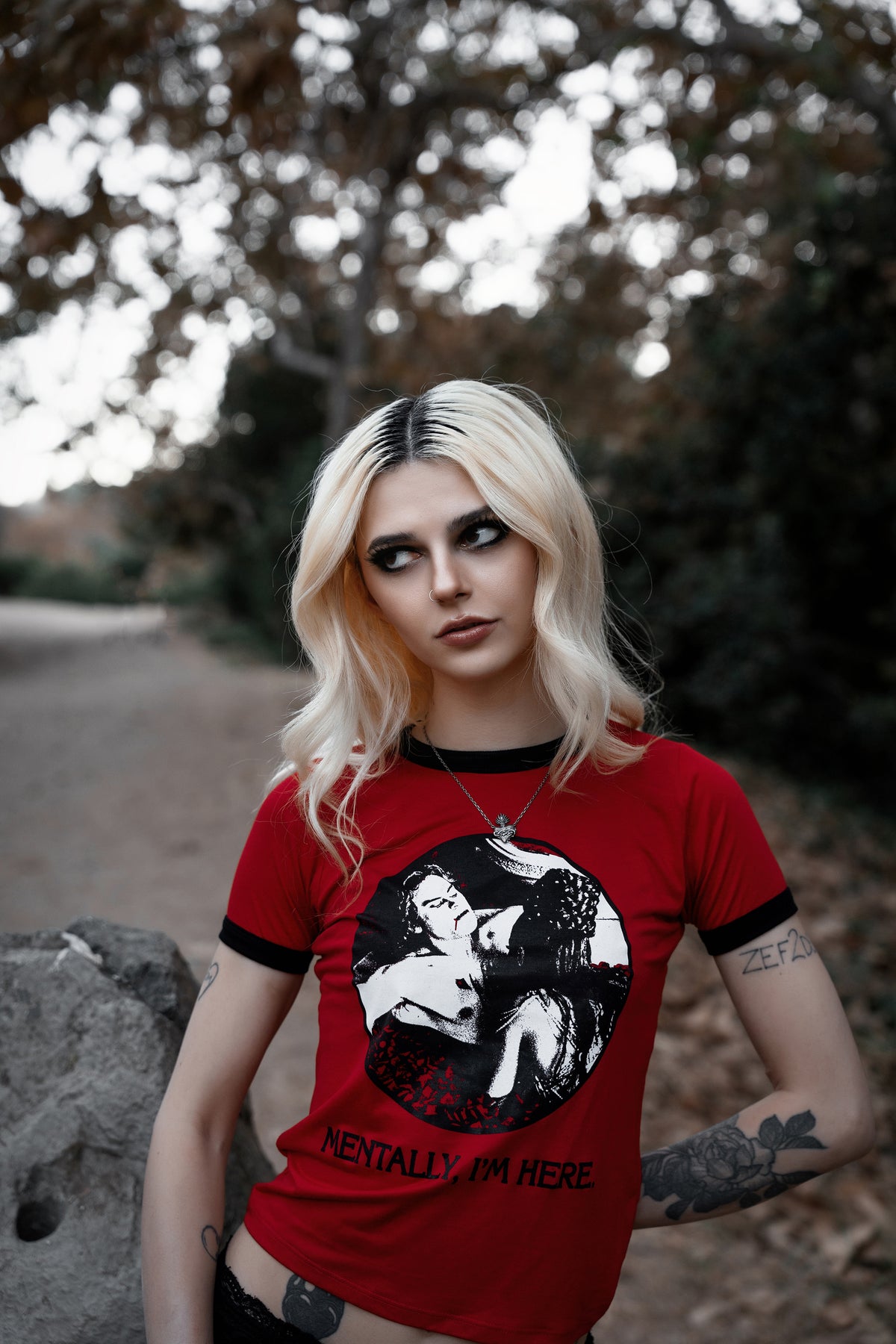 Queen of the Damned Ringer Tee (Red)