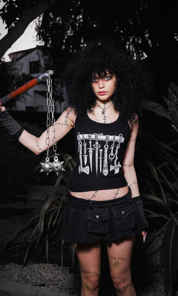 Medieval Weapons Ribbed Tank Top