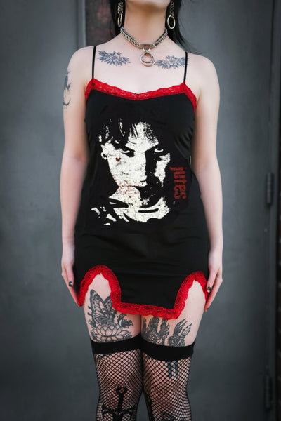 CUSTOM ORDER Slit Red Lace Dress