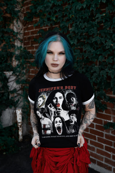 Jennifer's Body Ringer Tee (Eat your soul)