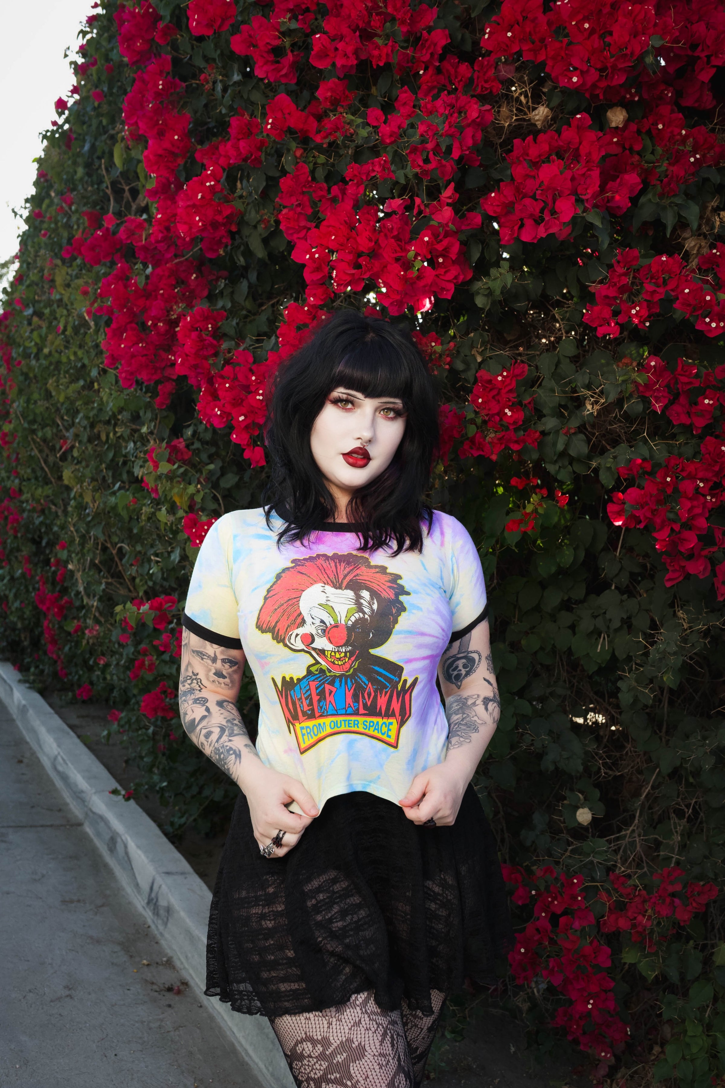 Killer Klowns from Outer Space Tie-Dye Ringer Tee