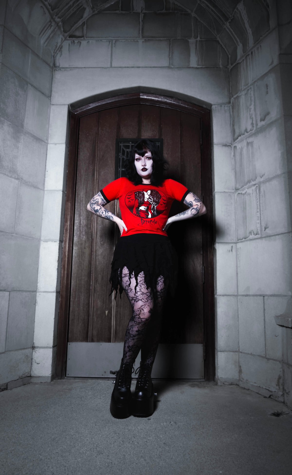 Dracula KISS Ringer Tee