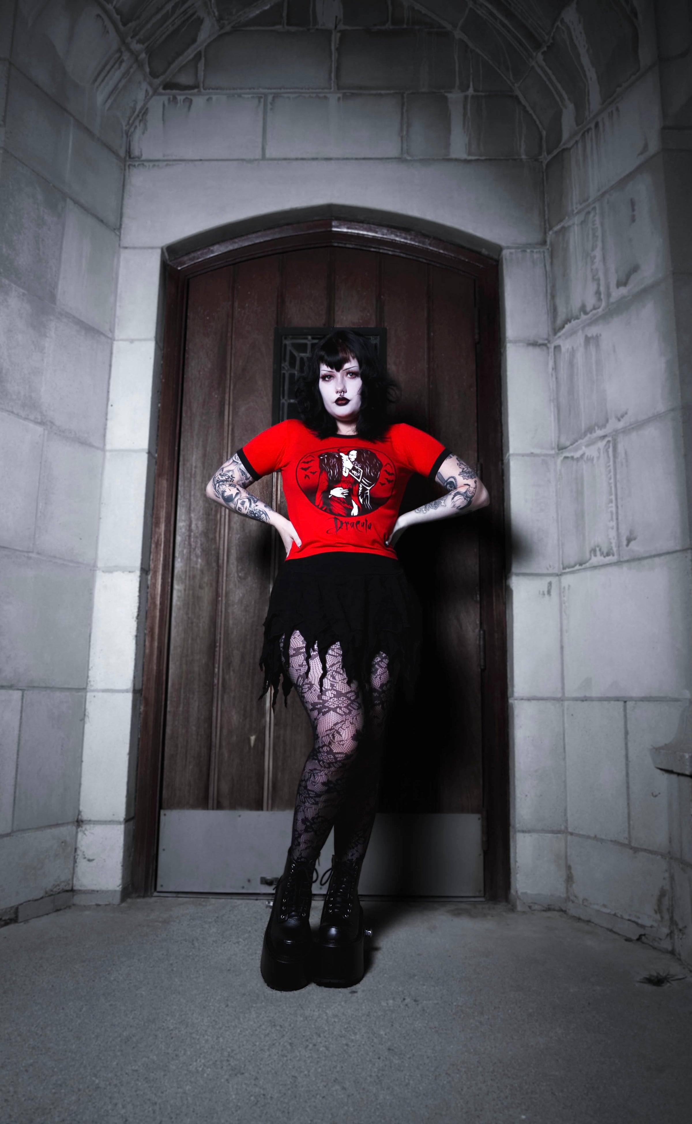 Dracula KISS Ringer Tee