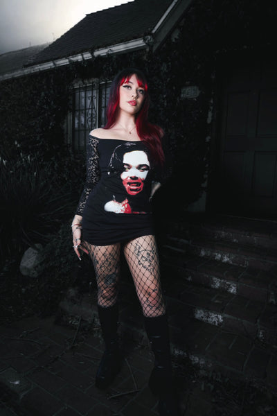Sinners Off-Shoulder Lace Dress