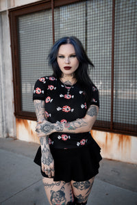 Eyecandy Print Ringer Tee