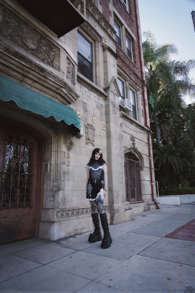 Forbidden Rosary Slip Mini Slip Dress