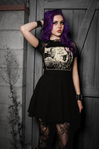 Jeepers Creepers Fishnet Baby Doll Dress