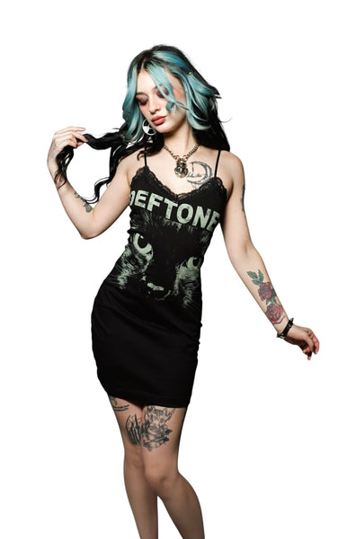 Deftones Lace Strap Dress