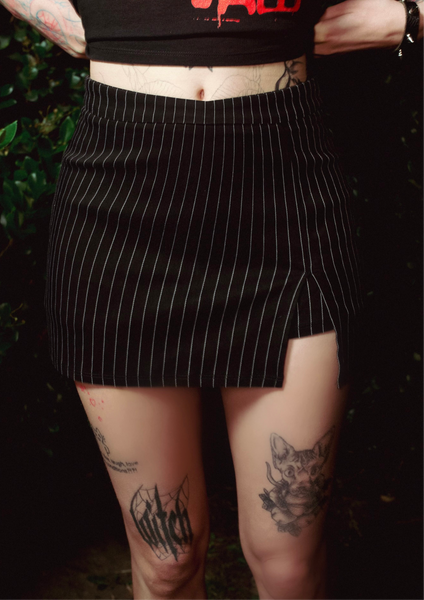 Stripped Mini Skort