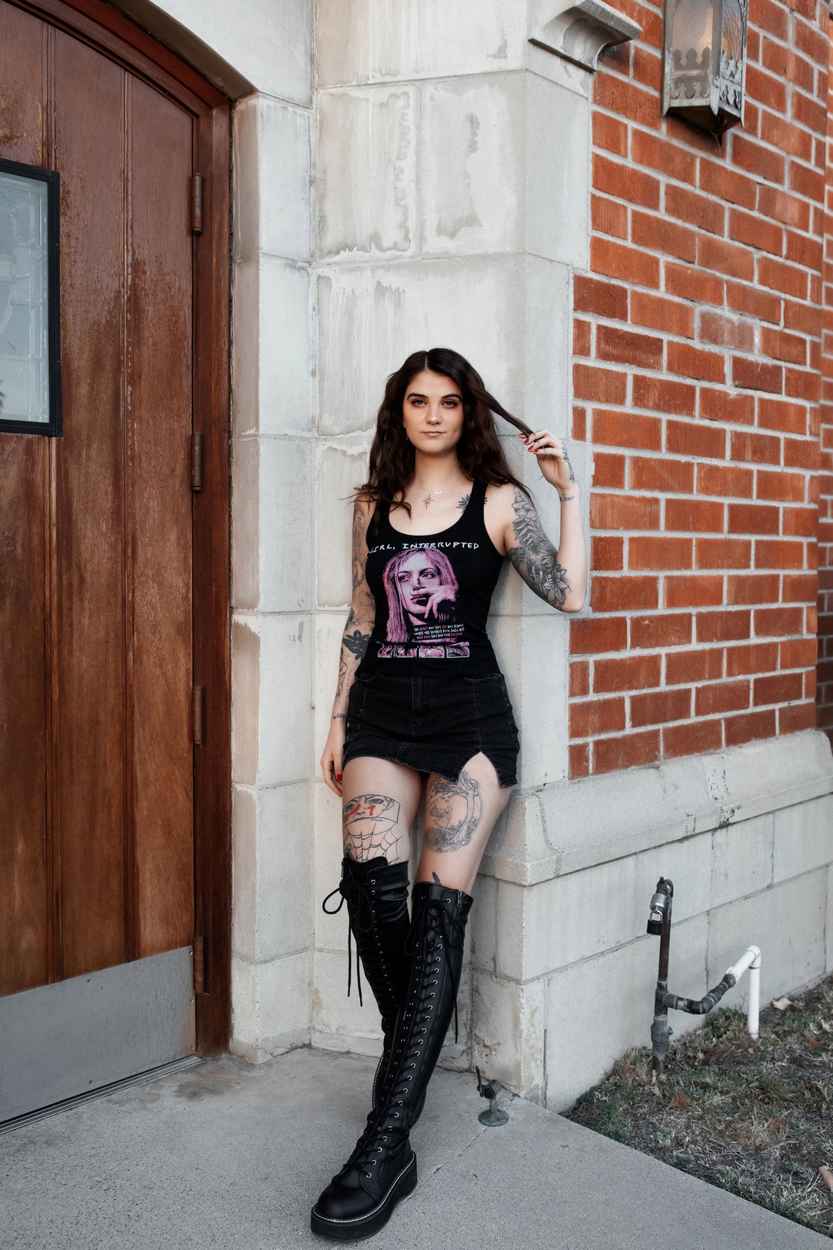 Girl, Interrupted Ribbed Tank Top