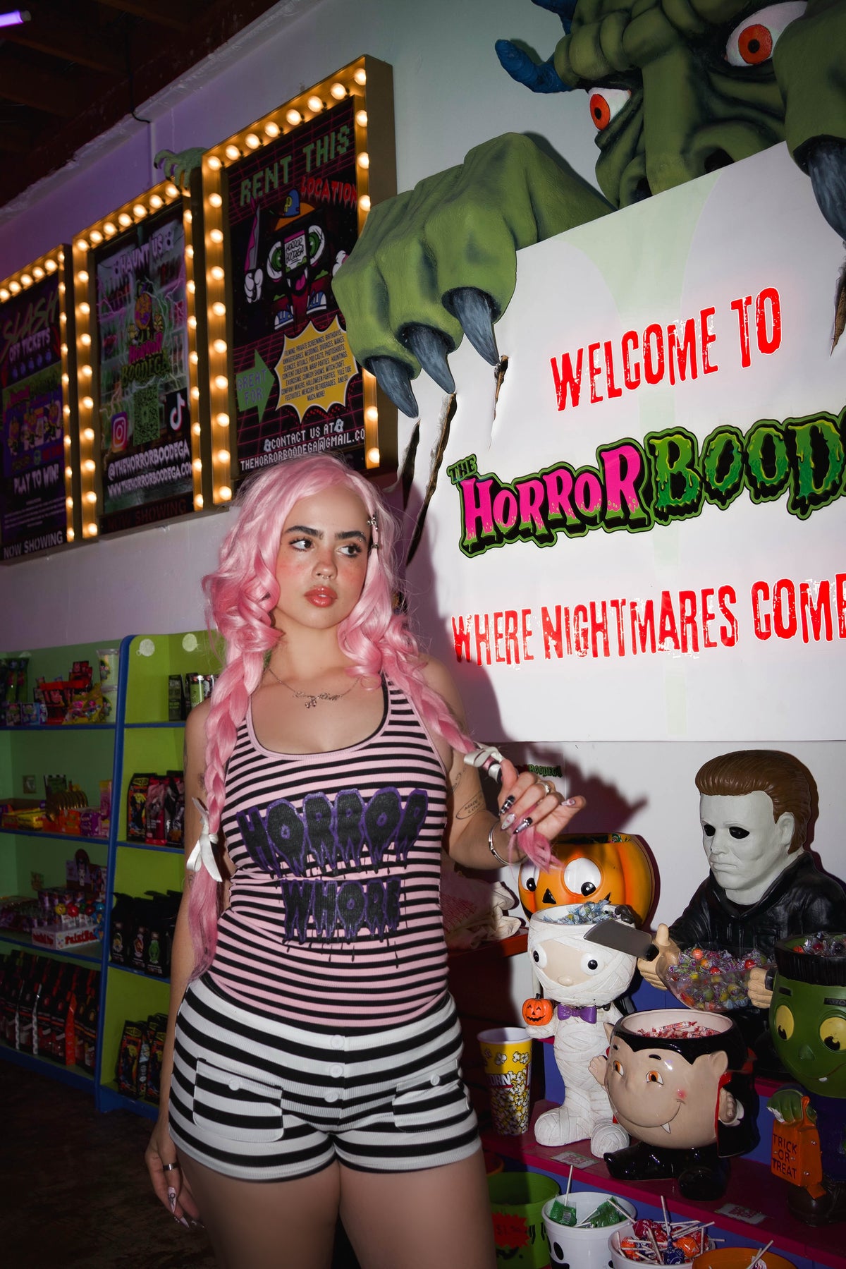 Horror Whore Ribbed Tank