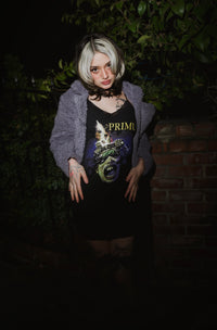Lavender Button Down Faux Fur Jacket