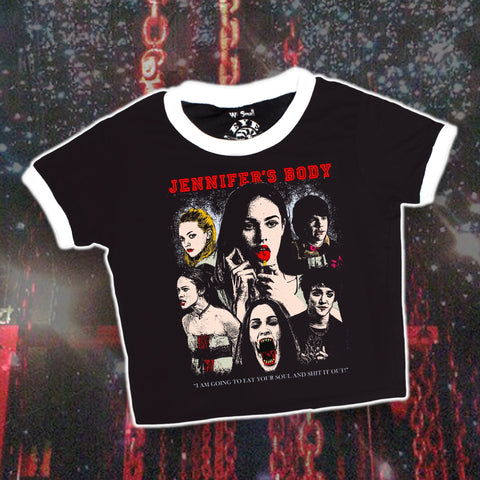 Jennifer's Body Ringer Tee (Eat your soul)