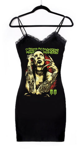 Marilyn Manson Lace Strap Dress