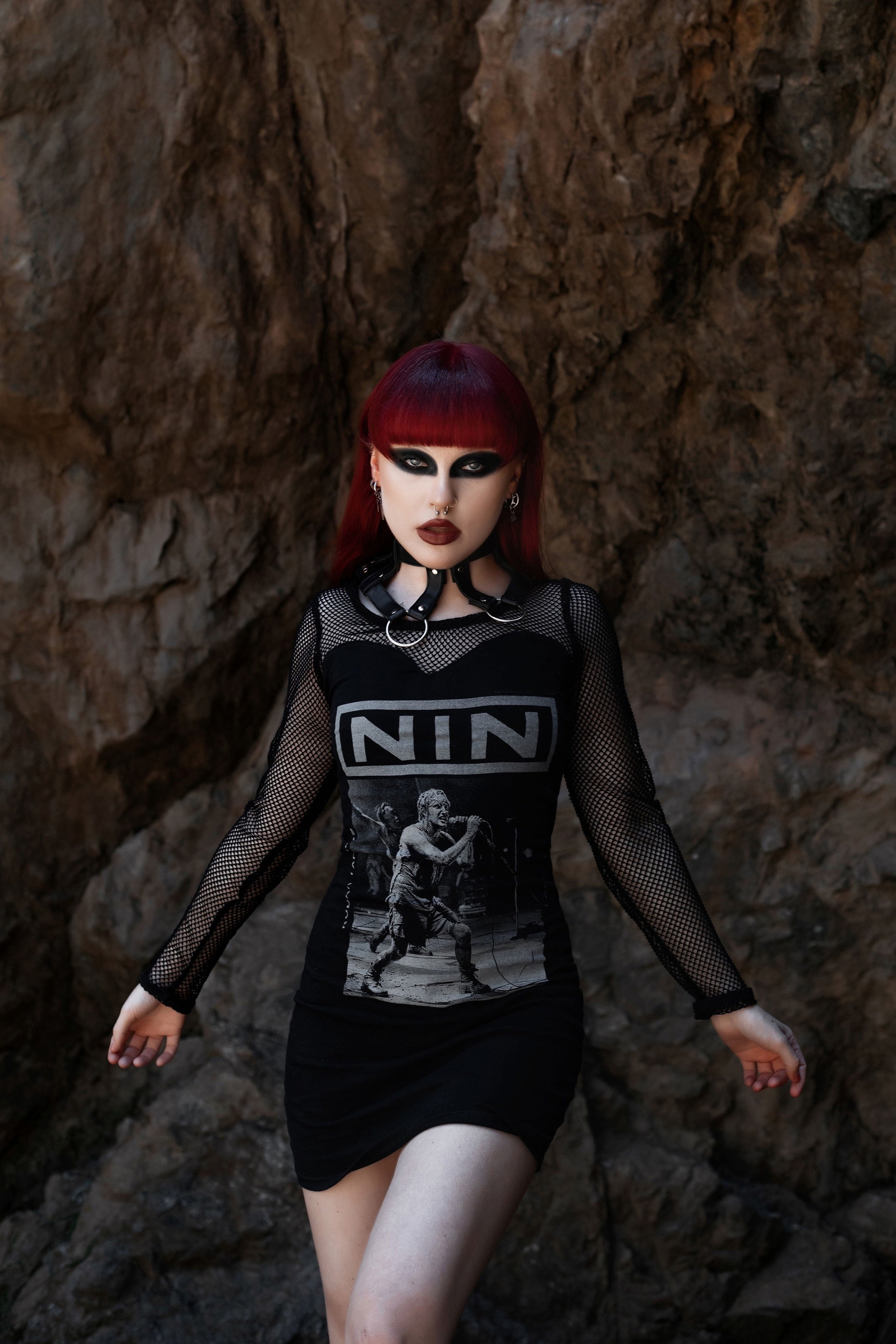 NIN Fishnet Dress Vera's Eyecandy - Main Image