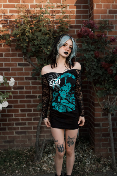 NIN Off- Shoulder Lace Dress