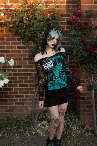 NIN Off- Shoulder Lace Dress