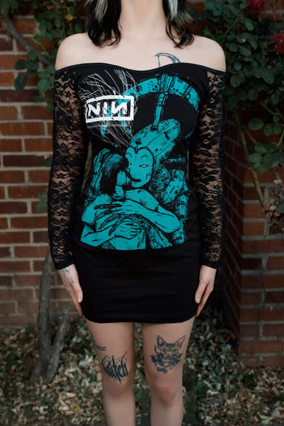 NIN Off- Shoulder Lace Dress
