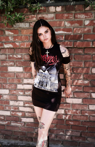 Sepultura Shoulder-Cut Dress