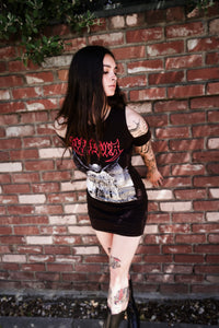 Sepultura Shoulder-Cut Dress
