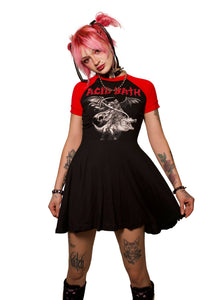 Acid Bath (Red Sleeves) Baby Doll Dress