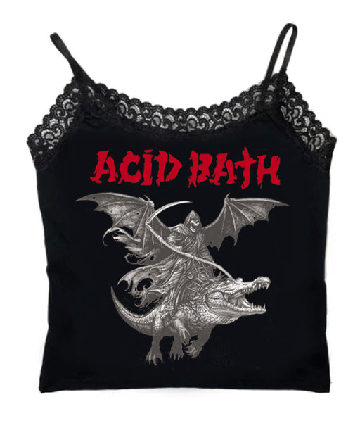 Acid Bath Cropped Lace Tank