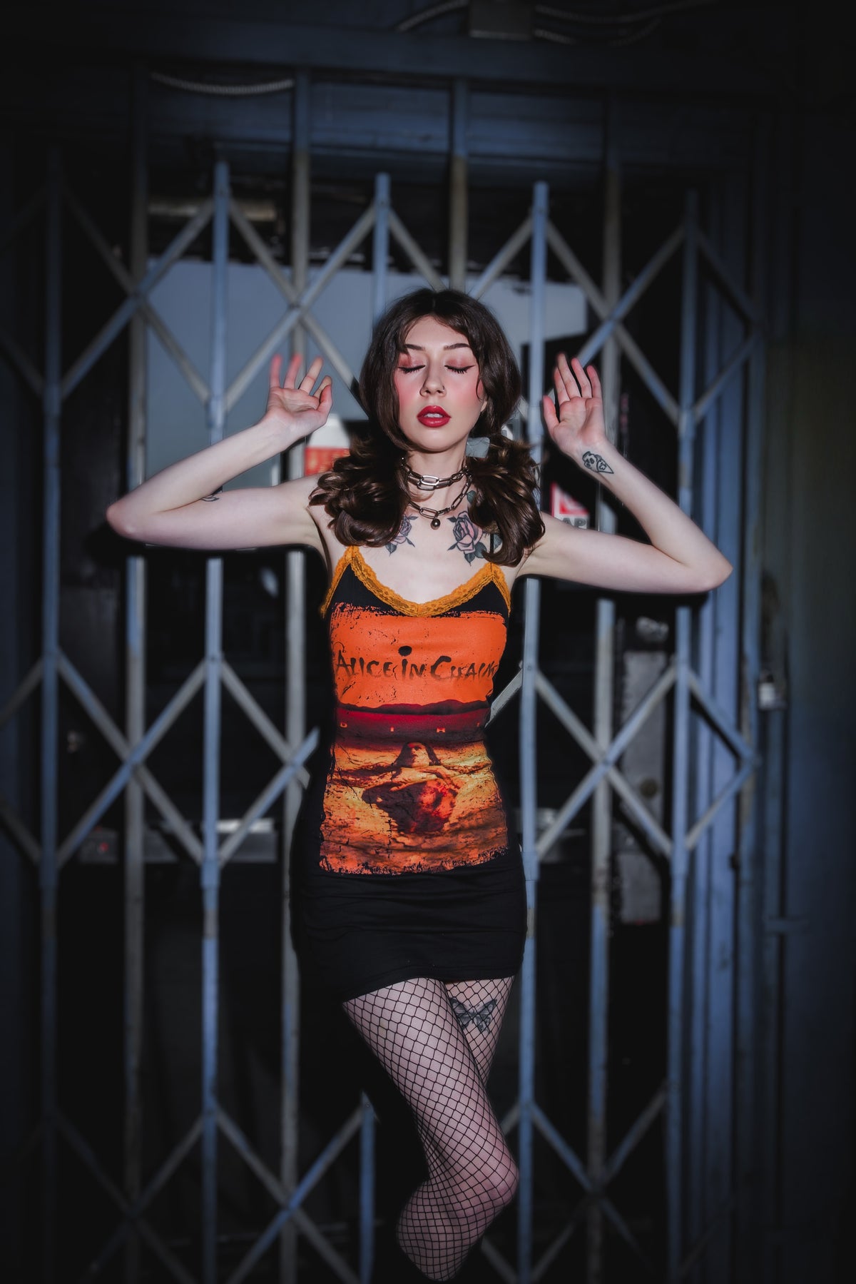 Alice in Chains (Dirt) Lace Strap Dress