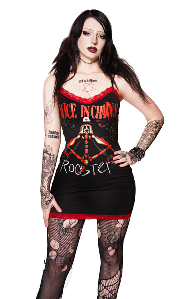 Alice In Chains Red Lace Strap Dress
