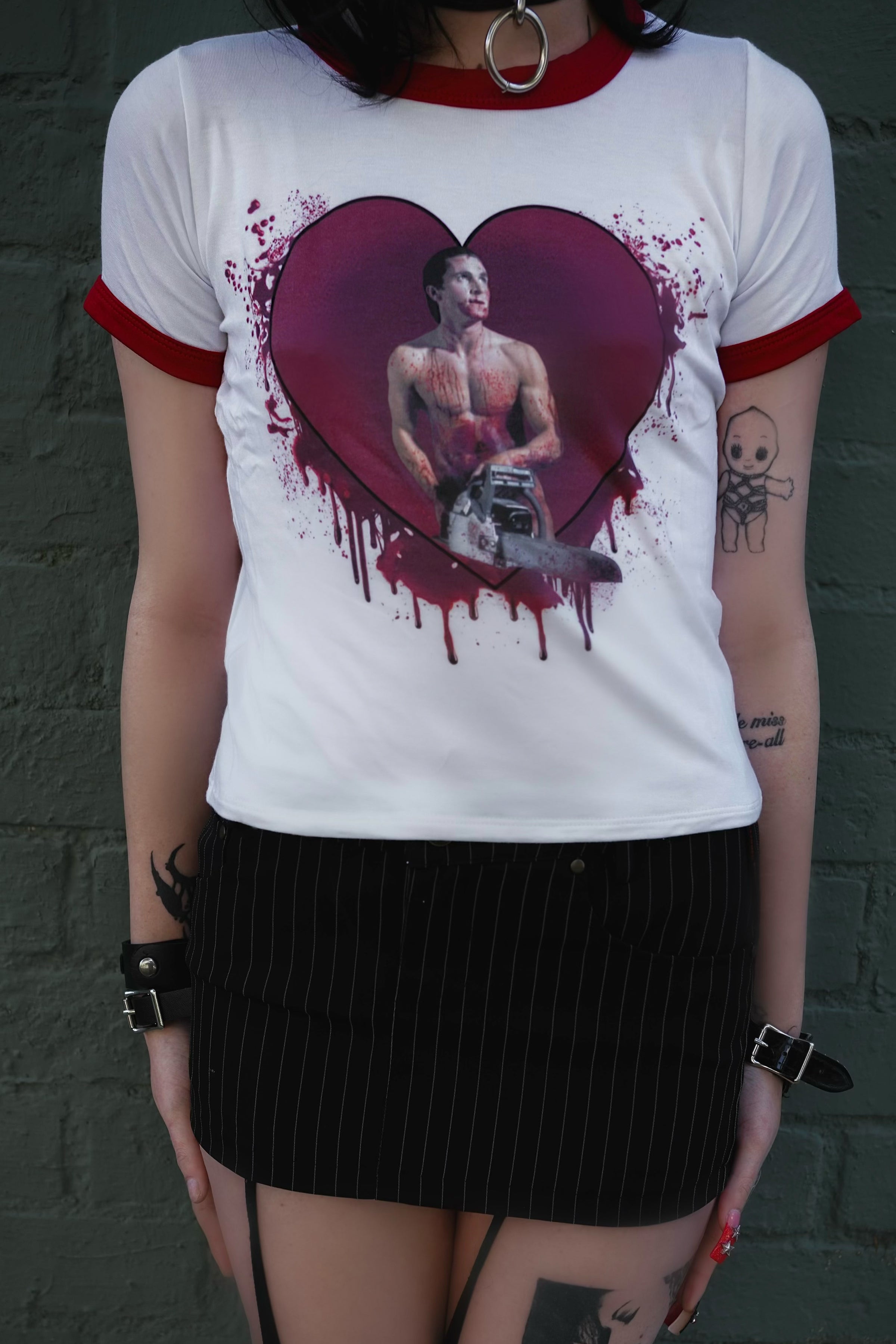 American Psycho (Chainsaw) Ringer Tee