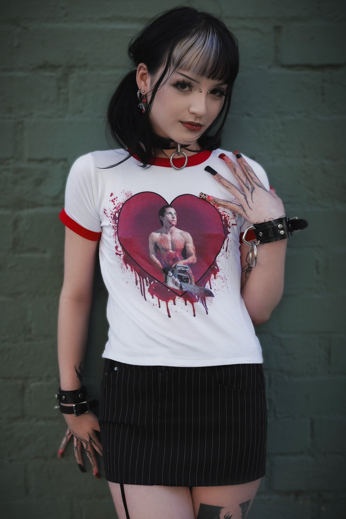 American Psycho (Chainsaw) Ringer Tee