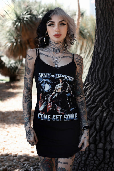 Army of Darkness Lace Strap Dress