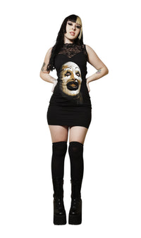 Art High-Neckline Lace Dress