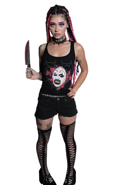 Art The Clown (Spiderweb) Ribbed Tank Top