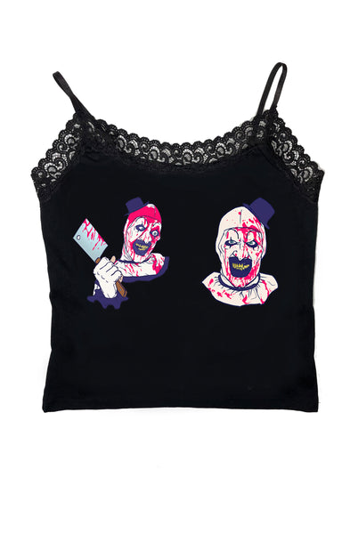 Art Cropped Lace Tank