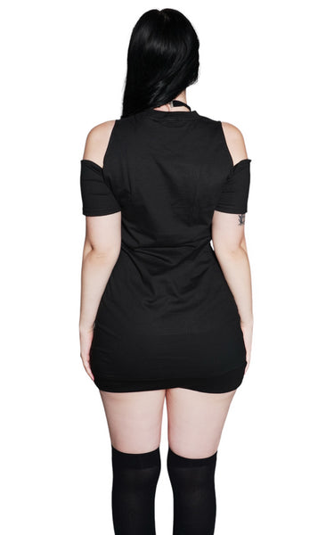 Tales from the Crypt Shoulder-Cut Dress