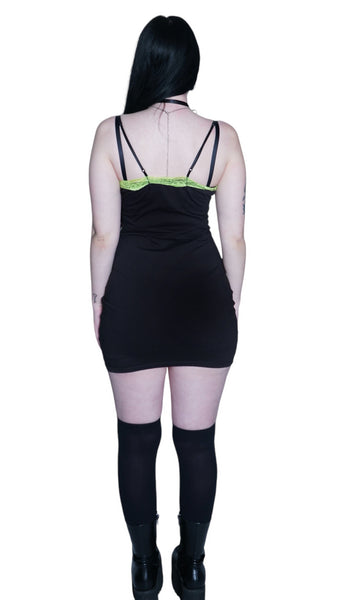 Rob Zombie Green Lace Strap Dress