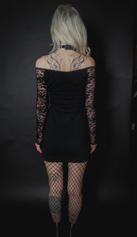 Type O' Negative Off- Shoulder Dress
