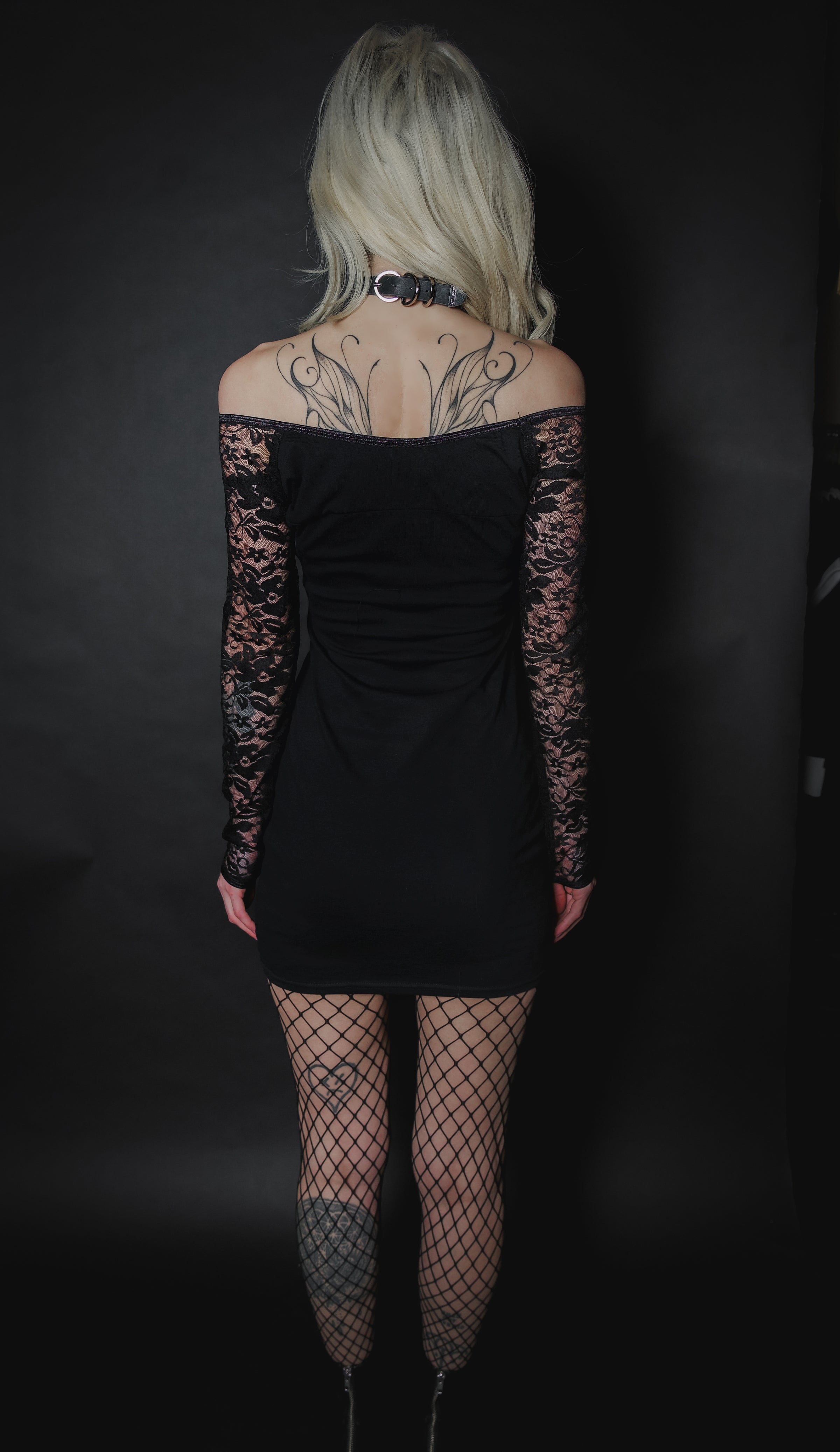 Type O' Negative Off- Shoulder Dress