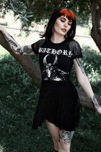 Bathory Fishnet Baby Doll Dress