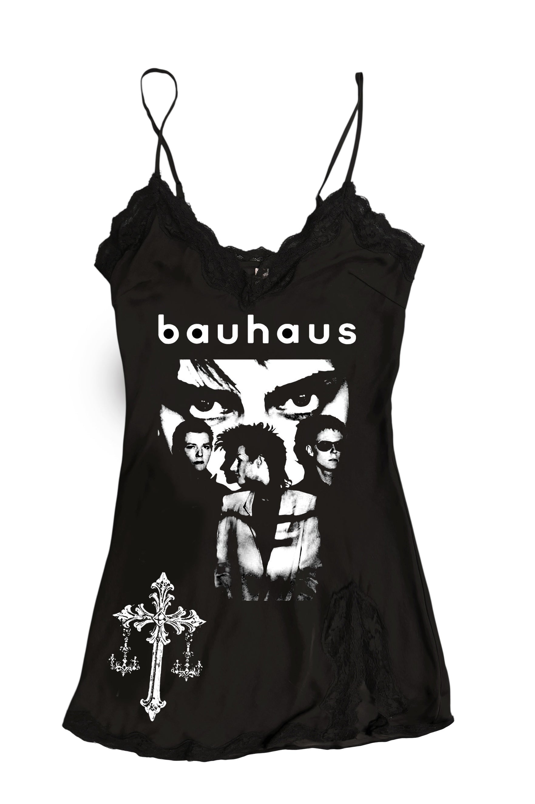 Bauhaus Mini Slip Dress (Cross)