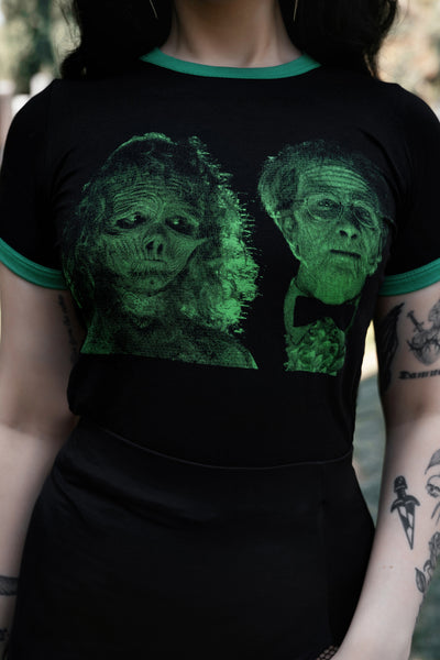 Adam and Barbara (Green/Black) Ringer Tee
