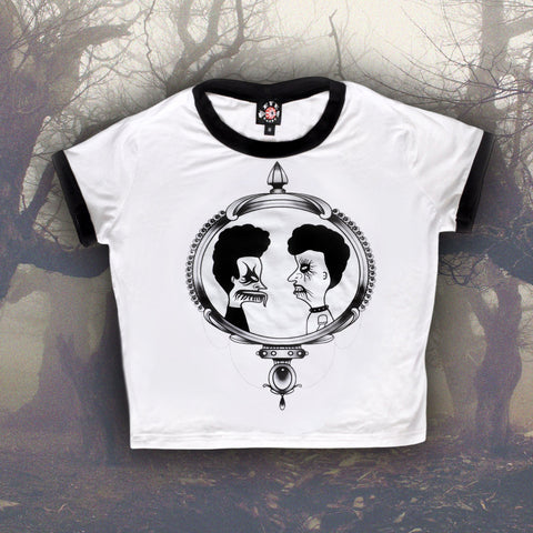 Black Metal Beavis and Butthead Ringer Tee