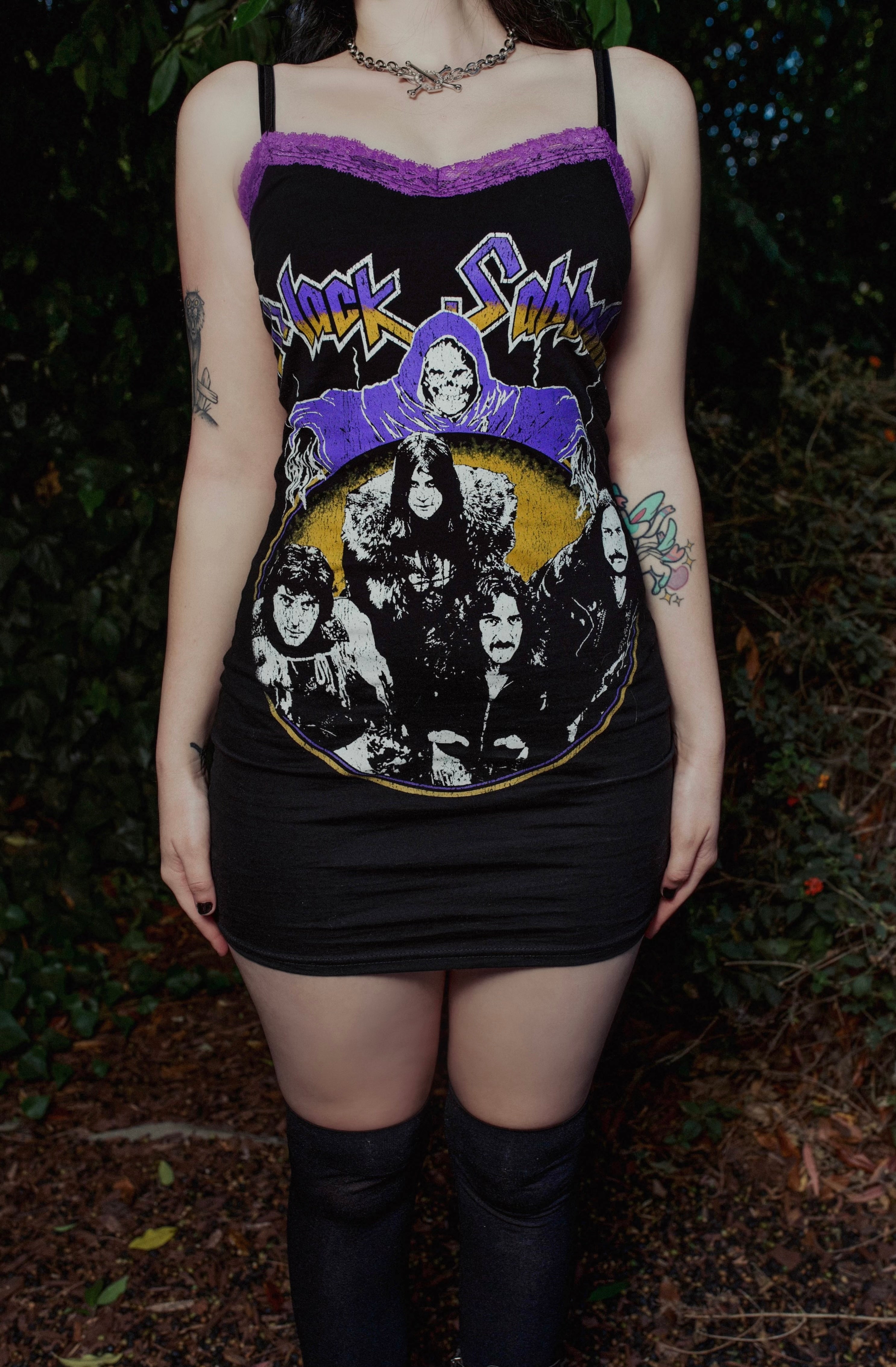 Black Sabbath Lace Strap Dress, S Black Sabbath Lace Strap Dress, S