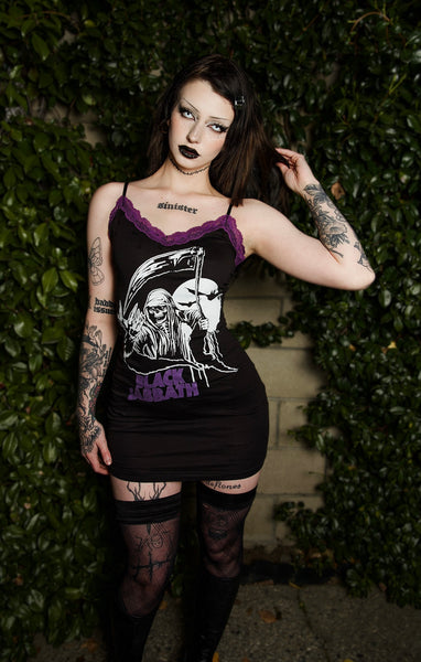 Black Sabbath Lace Strap Dress