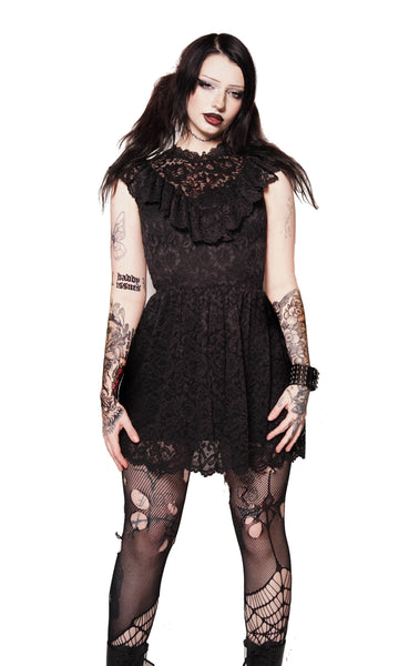 The Scarlet Mourning Lace Dress (Black)