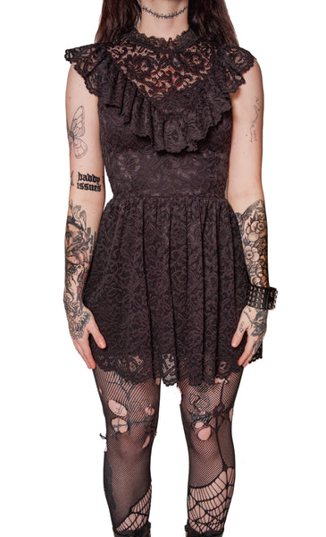 The Scarlet Mourning Lace Dress (Black)
