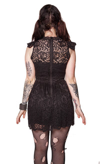 The Scarlet Mourning Lace Dress (Black)